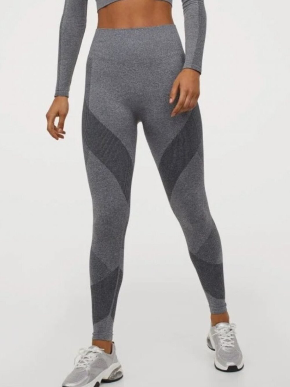 H&M Women's High Waist Seamless Leggings Small Dark Gray NWOT